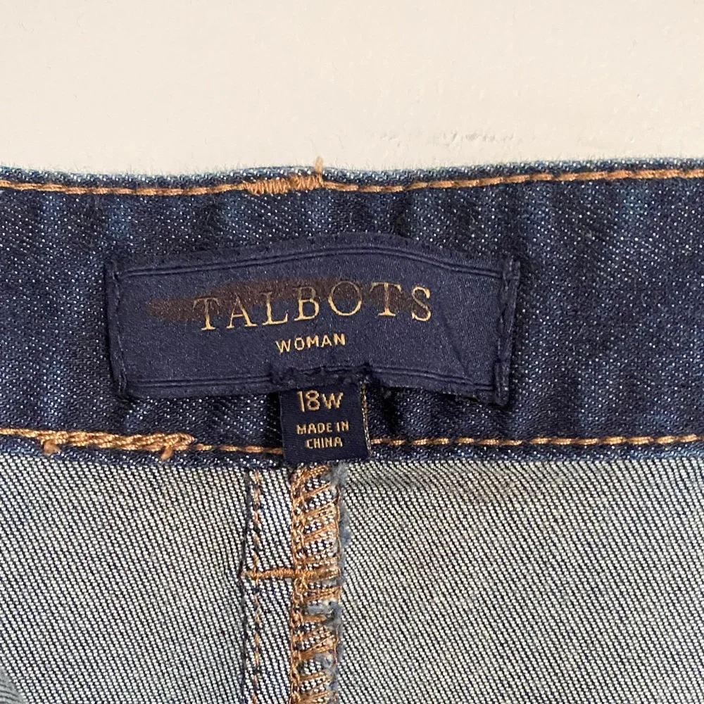 Talbots Dark Blue Denim Pencil Skirt - Picture 2 of 3